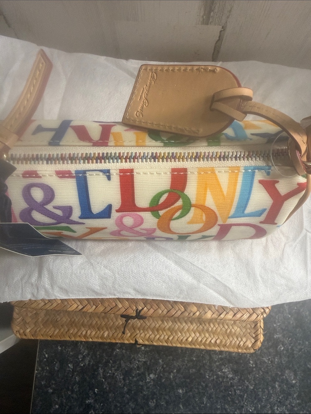 Colorful Signature Letter Print Barrel Bag - Multicolor - Picture 4 of 4